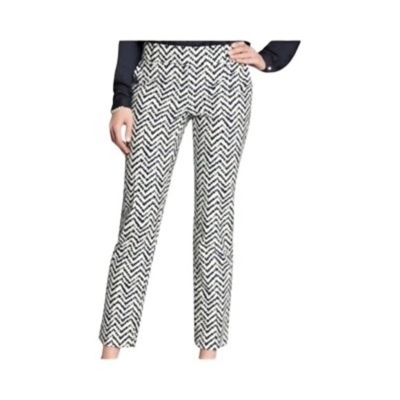 Ann Taylor Petites Chevron Cotton Blend Pants‎ Sz 8P - Picture 1 of 8
